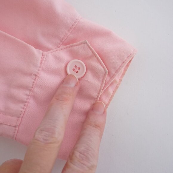 Vintage Serge Saint Yves Sport Pastel Pink Zip Up Lightweight Bomber Jacket S - Picture 12 of 13